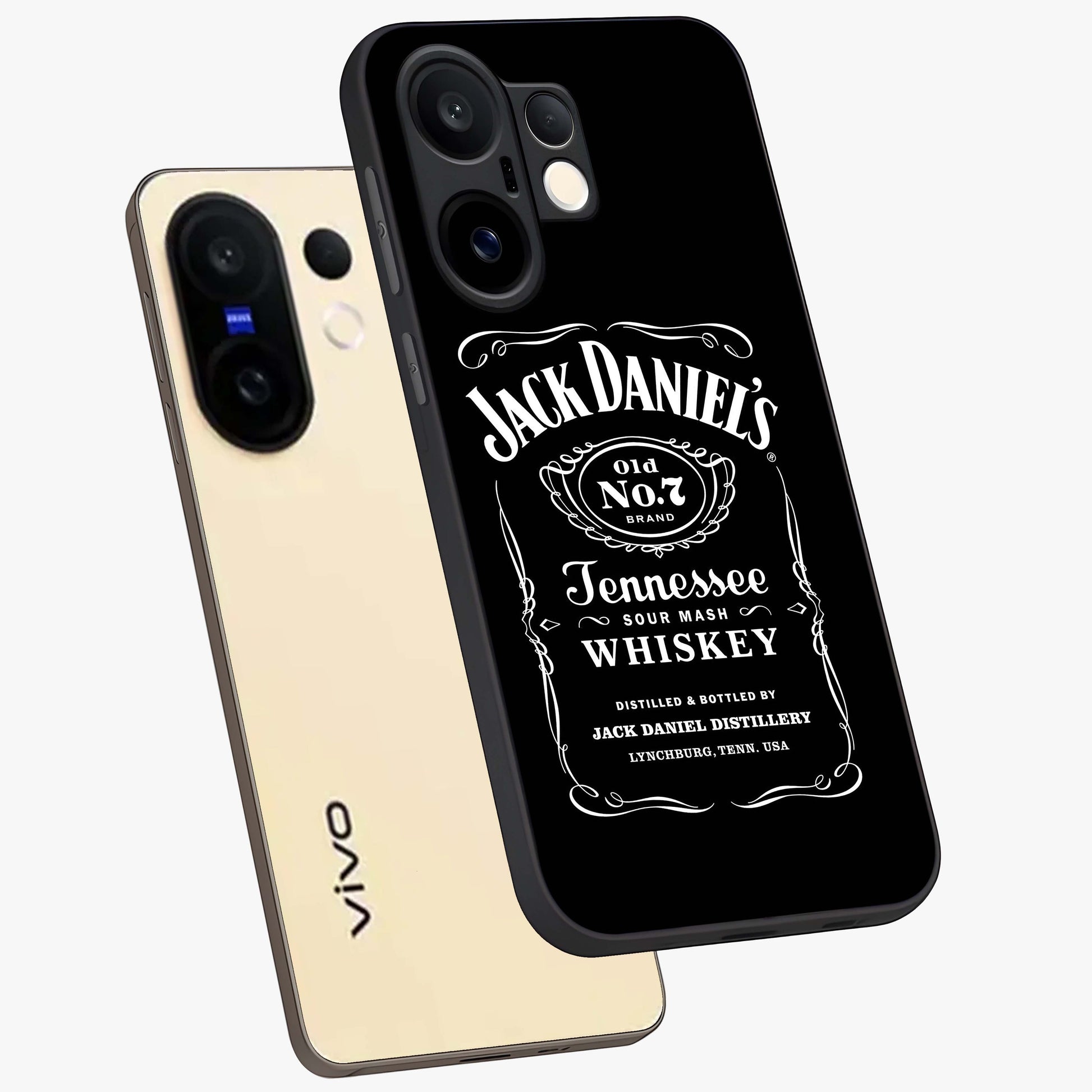 Vintage Whiskey Heritage Glass Case displayed in angled mockup highlighting retro beverage themed design with heritage aesthetic.
