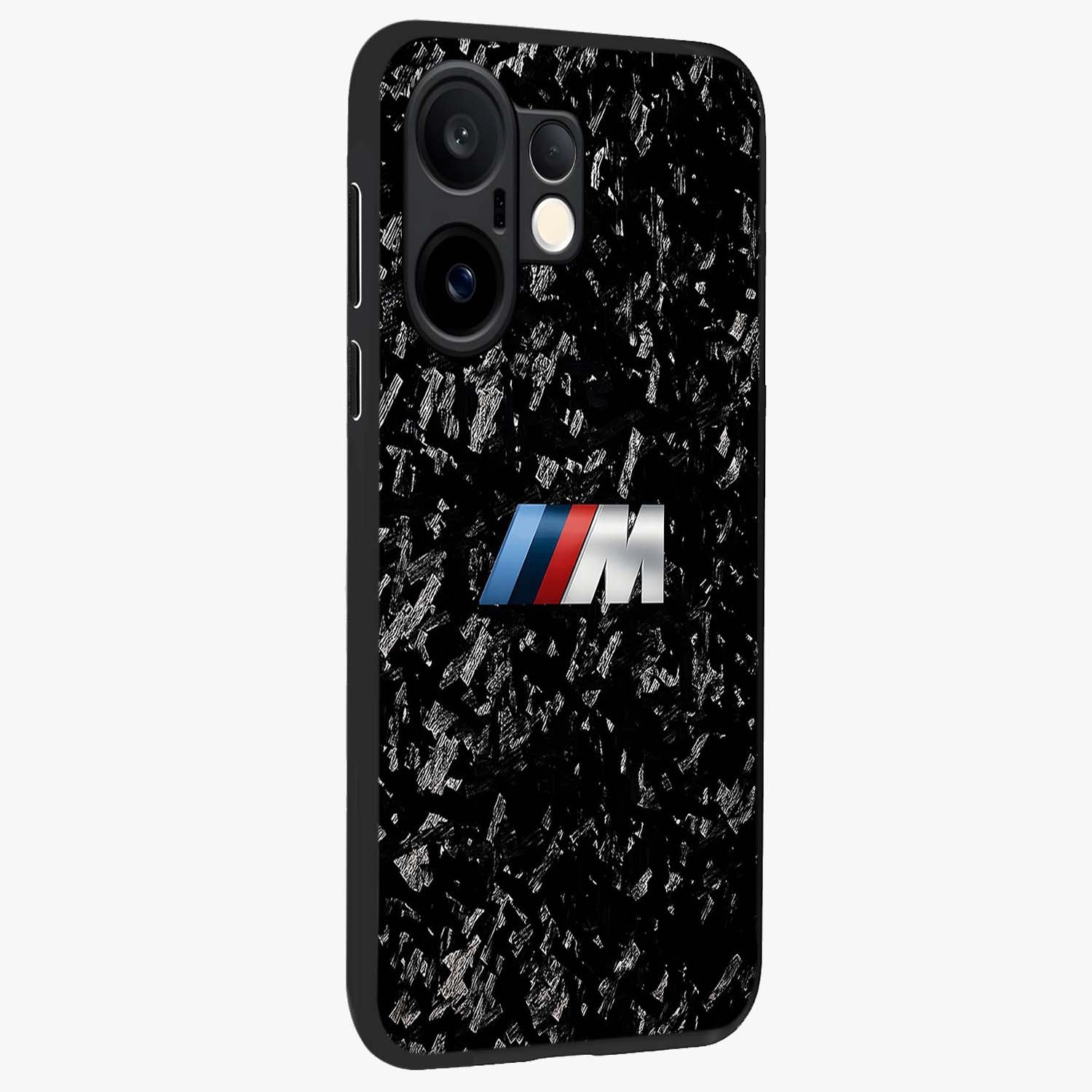Carbon Speed Mark Glass Case upright view showcasing modern carbon speed graphic with bold automotive theme.