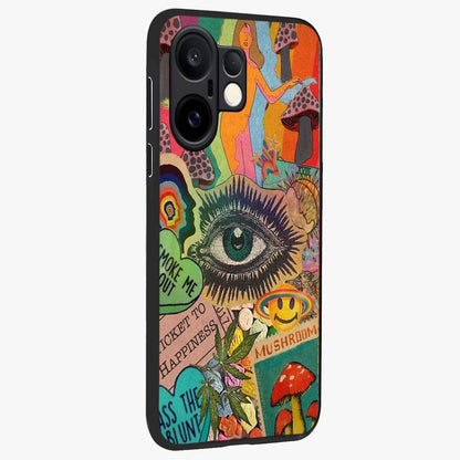 Mystic Eye Wonderland Glass Case upright view showcasing symbolic eye artwork with mysterious fantasy theme.