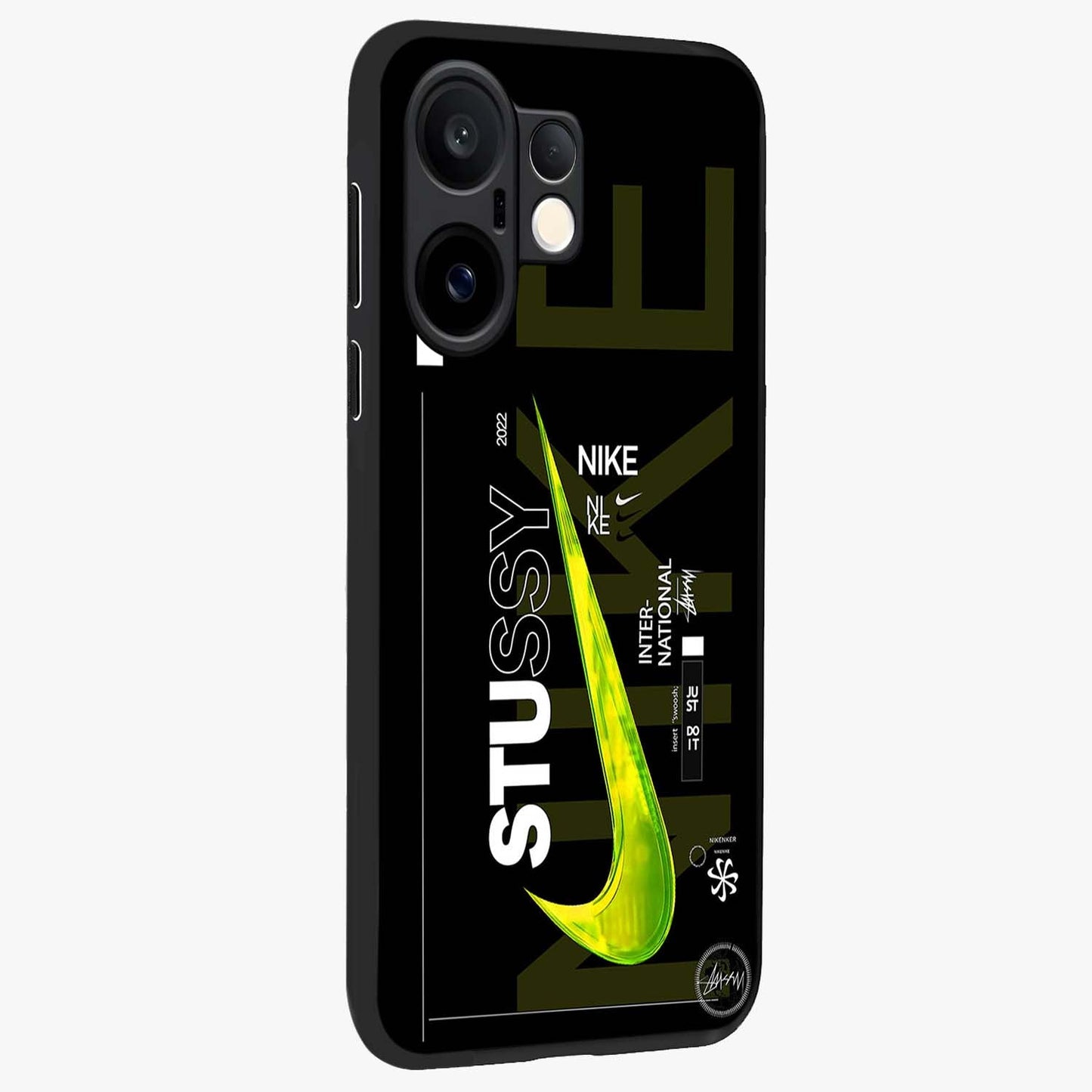 Neon Street Edition Glass Case upright view showcasing colorful neon artwork with modern street culture theme.