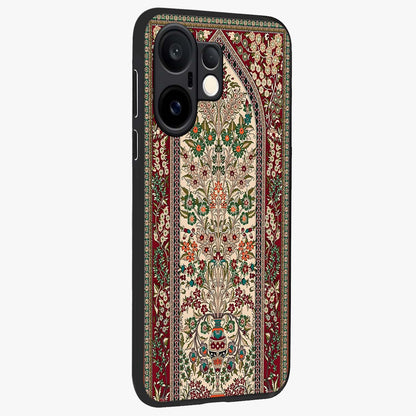 Persian Inspired Glass Case upright view showcasing decorative Persian artwork with rich heritage theme.