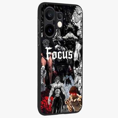 Relentless Power Focus Glass Case upright view showcasing strong inspirational artwork with powerful focus theme.