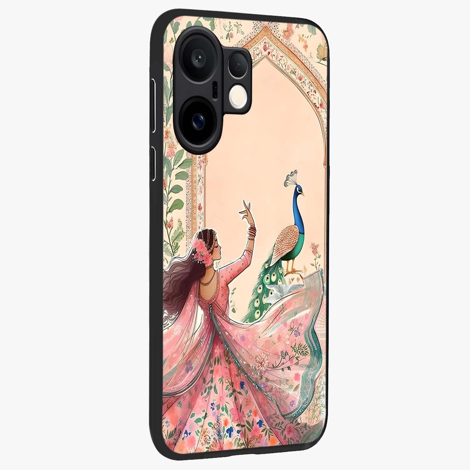 Royal Grace Muse Glass Case upright view showcasing stylish artistic artwork with sophisticated royal theme.