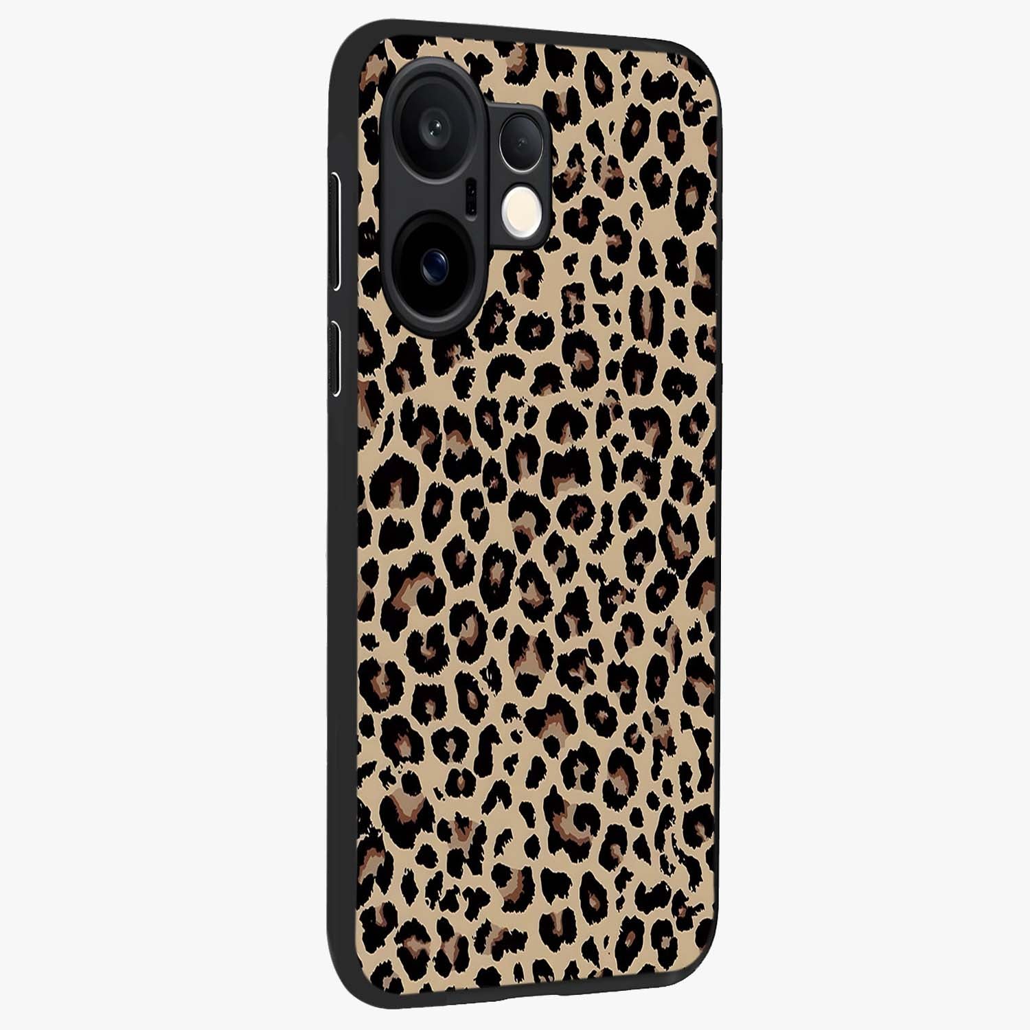 Savage Chic Pattern Glass Case upright view showcasing trendy decorative artwork with edgy fashion theme.