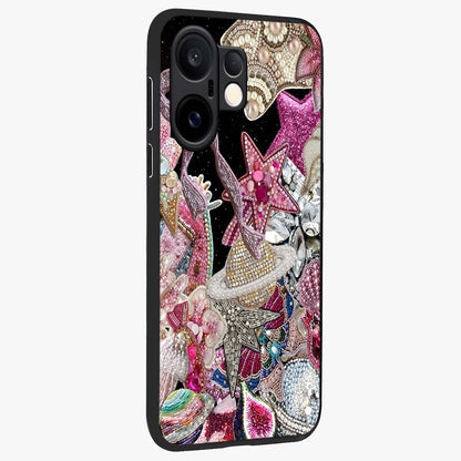 Starlit Jewel Dream Glass Case upright view showcasing radiant star inspired artwork with magical night theme.