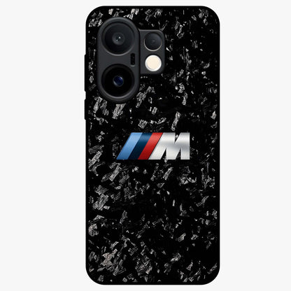 Carbon Speed Mark Glass Case showing flat back view with sporty carbon pattern artwork and glossy glass finish.