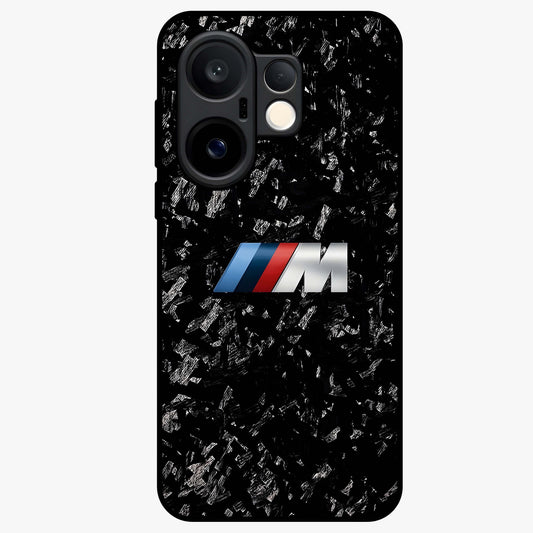 Carbon Speed Mark Glass Case showing flat back view with sporty carbon pattern artwork and glossy glass finish.