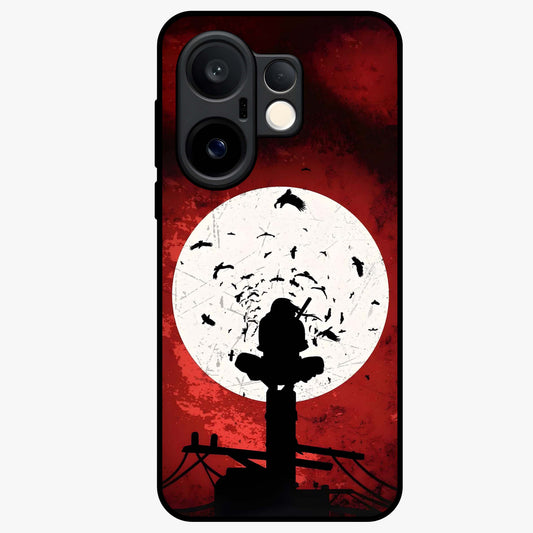 Itachi Limited Edition Naruto Anime Glass Case showing flat back view with iconic anime character artwork and glossy glass finish.