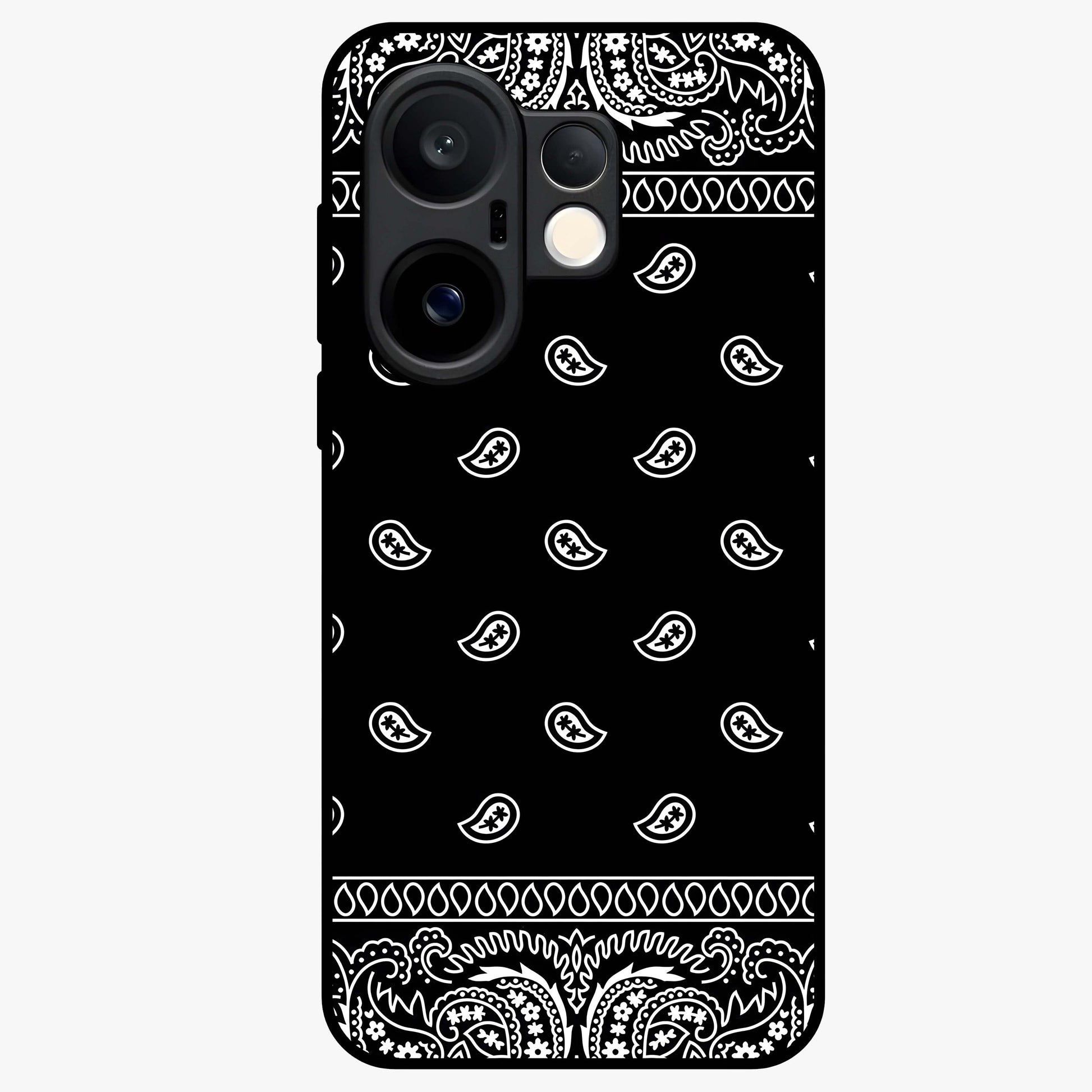 Retro Rebel Threads Glass Case showing flat back view with vintage street style artwork and glossy glass finish.