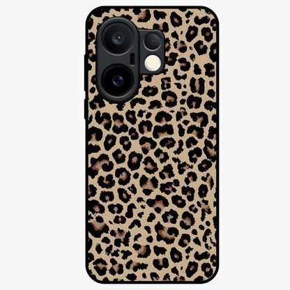 Savage Chic Pattern Glass Case showing flat back view with stylish patterned artwork and glossy glass finish.
