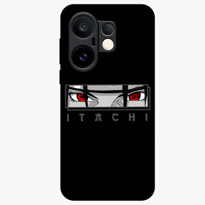 Scarlet Gaze Dominance Glass Case showing flat back view with striking red themed artwork and glossy glass finish.