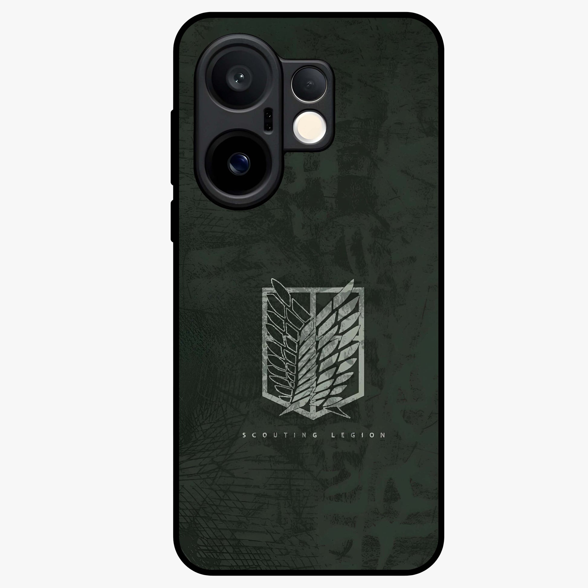 Wings Of Freedom Glass Case showing flat back view with symbolic wings artwork and glossy glass finish.