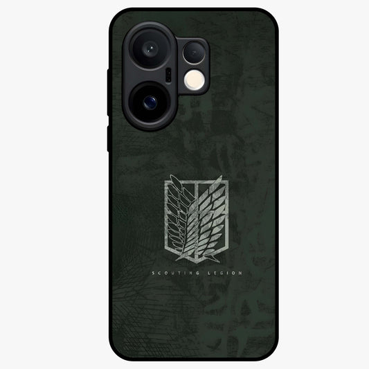 Wings Of Freedom Glass Case showing flat back view with symbolic wings artwork and glossy glass finish.