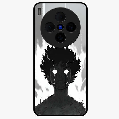 Awakened Inner Rage Glass Case showing flat back view with intense artistic artwork and glossy glass finish.