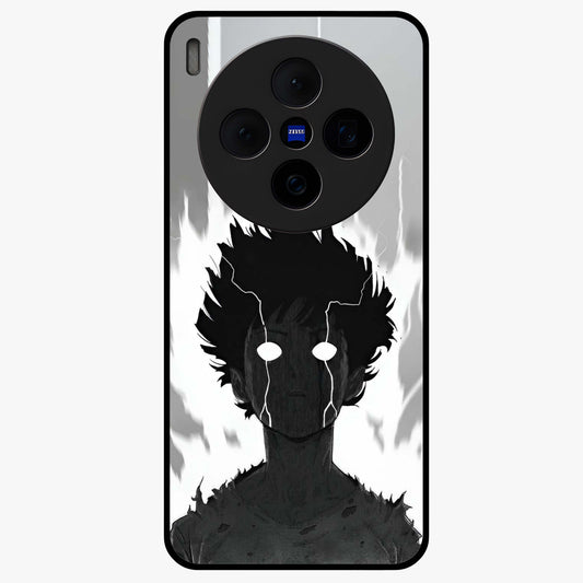 Awakened Inner Rage Glass Case showing flat back view with intense artistic artwork and glossy glass finish.
