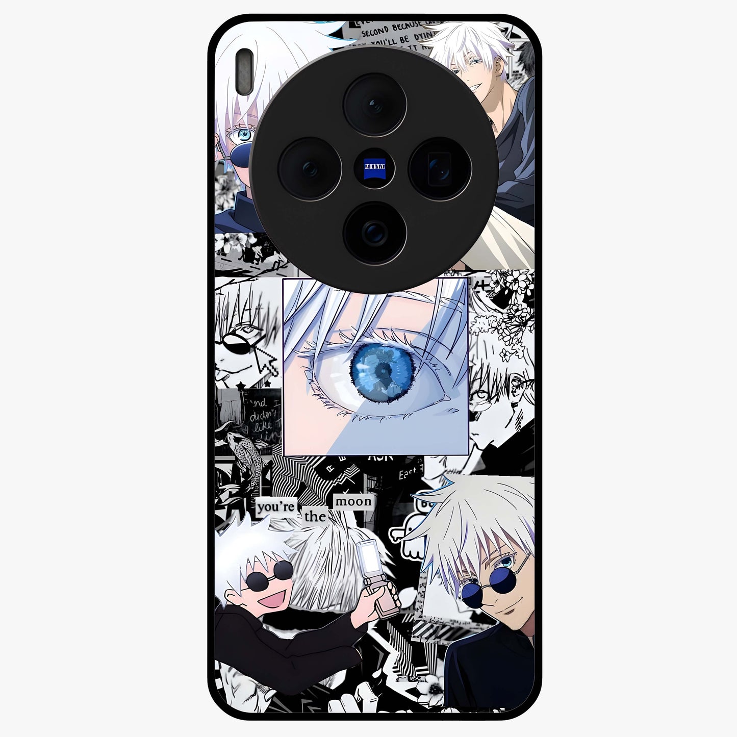 Infinity Sorcerer Chaos Glass Case showing flat back view with mystical sorcerer themed artwork and glossy glass finish.