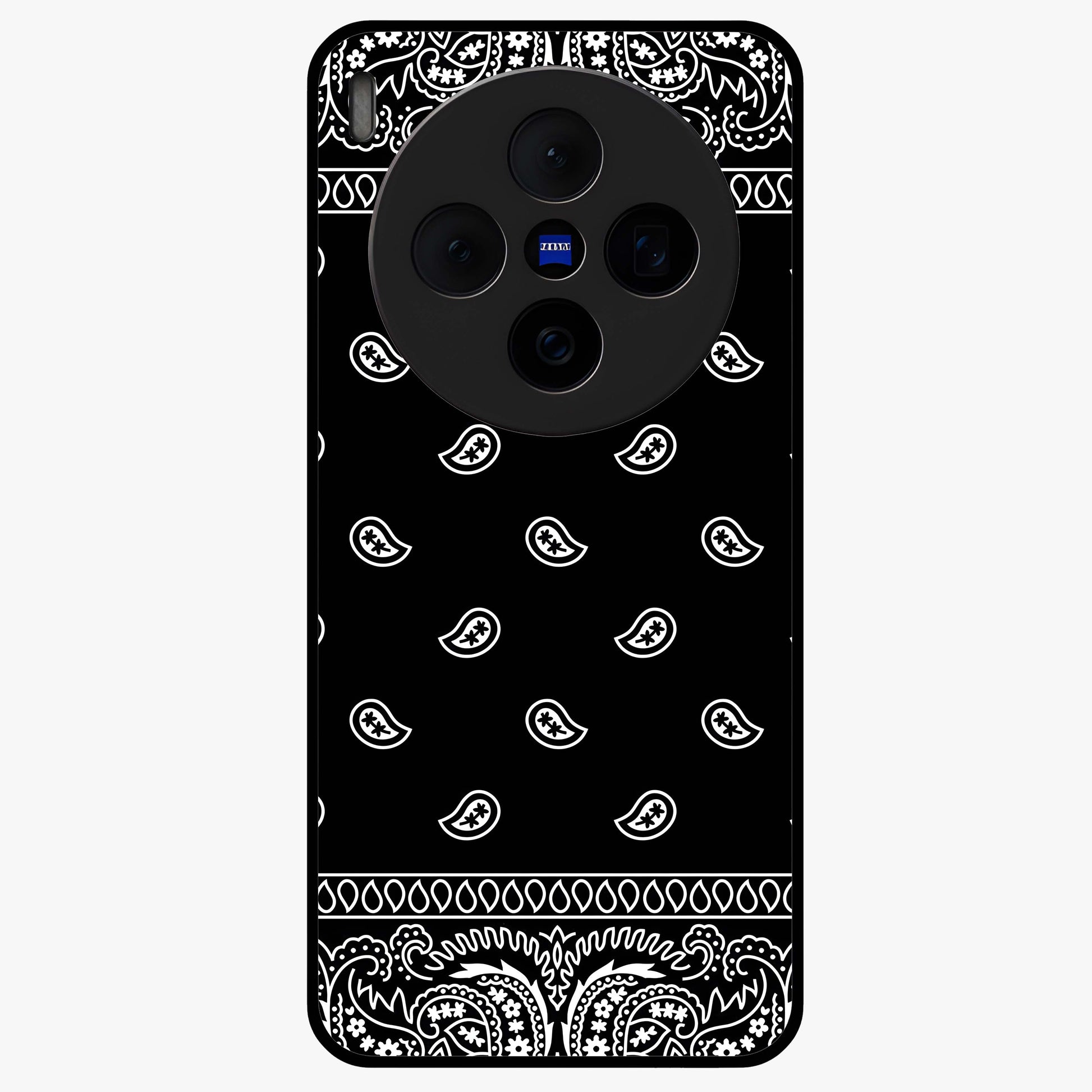 Retro Rebel Threads Glass Case showing flat back view with vintage street style artwork and glossy glass finish.
