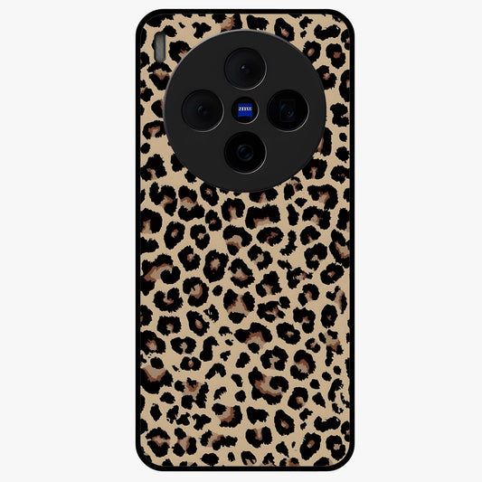 Savage Chic Pattern Glass Case showing flat back view with stylish patterned artwork and glossy glass finish.
