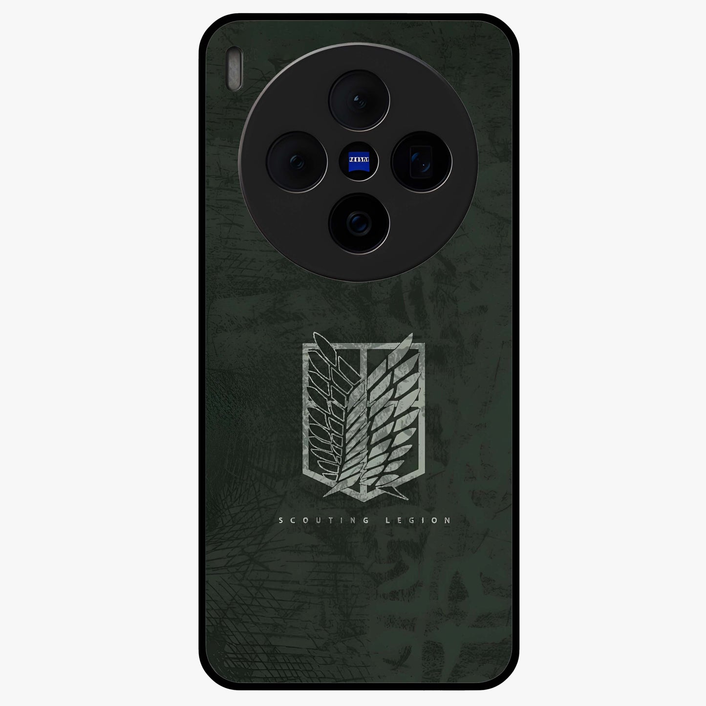 Wings Of Freedom Glass Case showing flat back view with symbolic wings artwork and glossy glass finish.