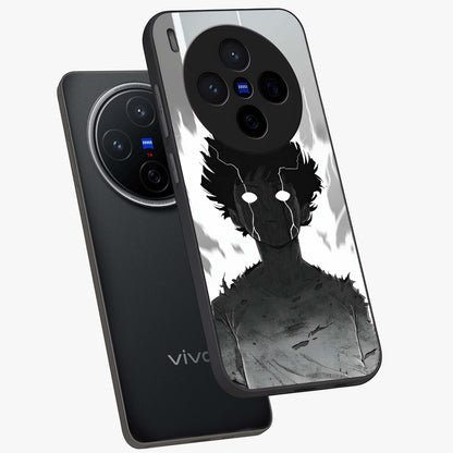 Awakened Inner Rage Glass Case displayed in angled mockup highlighting powerful graphic design and bold artistic theme.