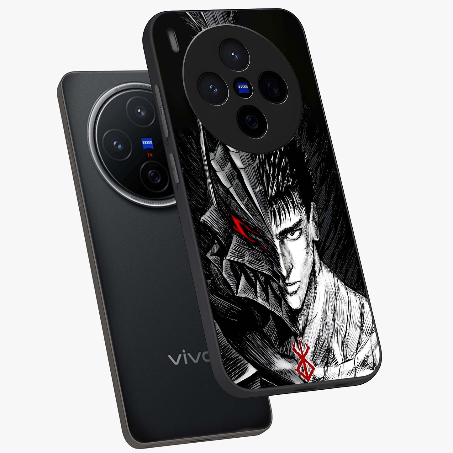 Berserker Blood Oath Glass Case displayed in angled mockup highlighting dark fantasy graphic design and powerful theme.