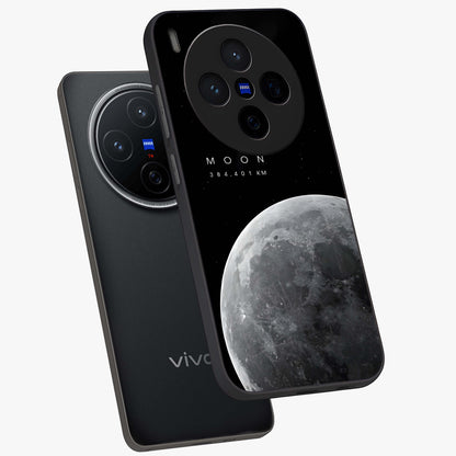 Cosmic Moon Glow Glass Case displayed in angled mockup highlighting celestial moon design with cosmic aesthetic theme.