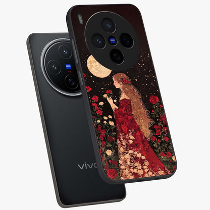 Crimson Dreams Glass Case displayed in angled mockup highlighting soft crimson aesthetic design with artistic theme.