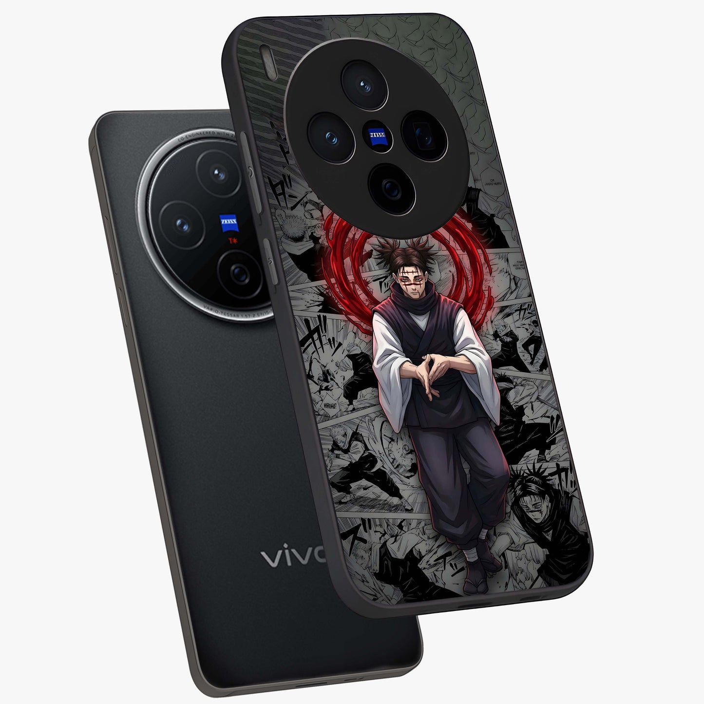 Cursed Ritual Ascension Glass Case displayed in angled mockup highlighting mystical ritual illustration with supernatural aesthetic.