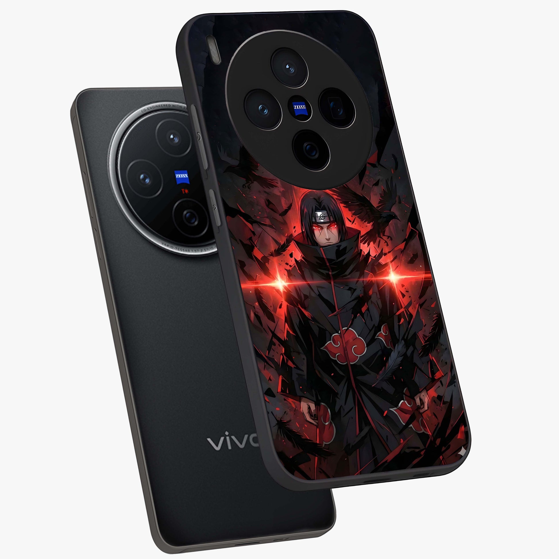 Focused Blade Discipline Glass Case displayed in angled mockup highlighting clean minimal text artwork with modern aesthetic style.