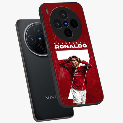 Goal Celebration Legacy Glass Case displayed in angled mockup highlighting energetic sports celebration design with bold athletic theme.