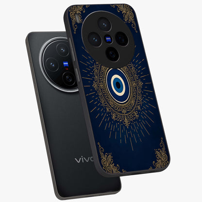 Golden Celestial Charm Glass Case displayed in angled mockup highlighting sparkling cosmic charm design with celestial aesthetic.