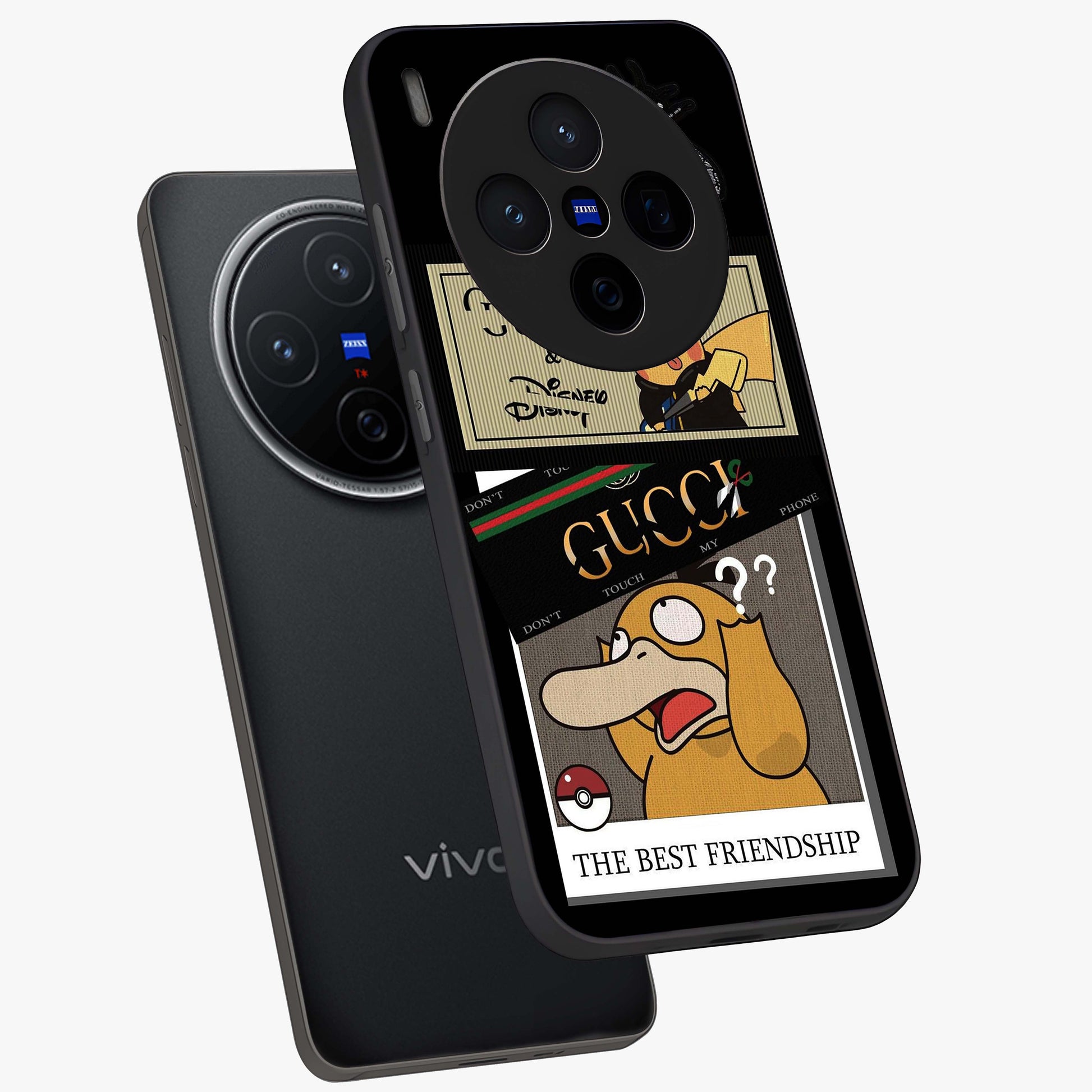 Gucci Play Mashup Glass Case displayed in angled mockup highlighting stylish fashion mashup design with bold aesthetic.