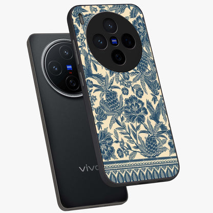 Heirloom Wild Bloom Glass Case displayed in angled mockup highlighting botanical bloom design with classic aesthetic style.