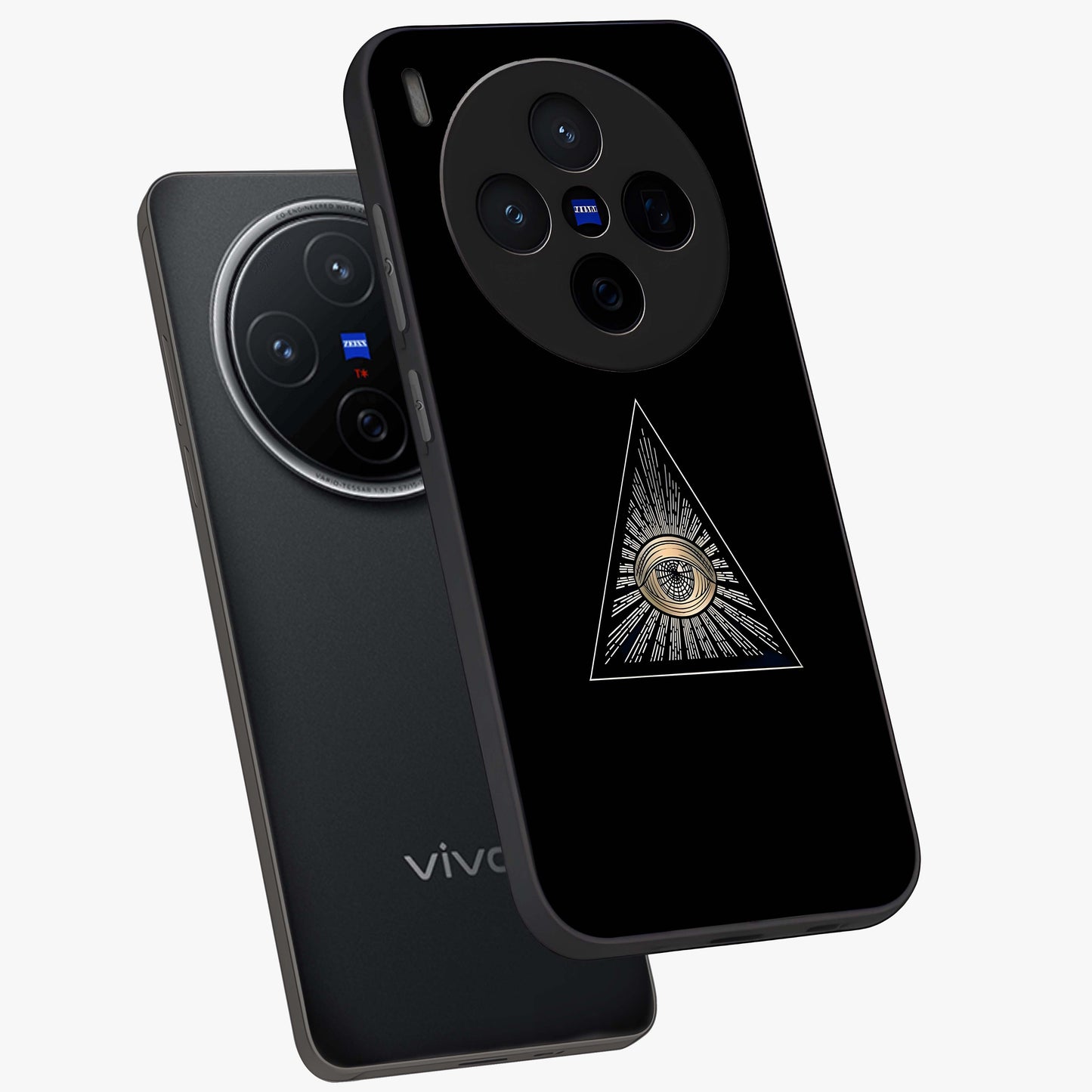Illuminati Evil Glass Case displayed in angled mockup highlighting dark occult inspired design with bold aesthetic style.