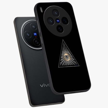 Illuminati Evil Glass Case displayed in angled mockup highlighting dark occult inspired design with bold aesthetic style.