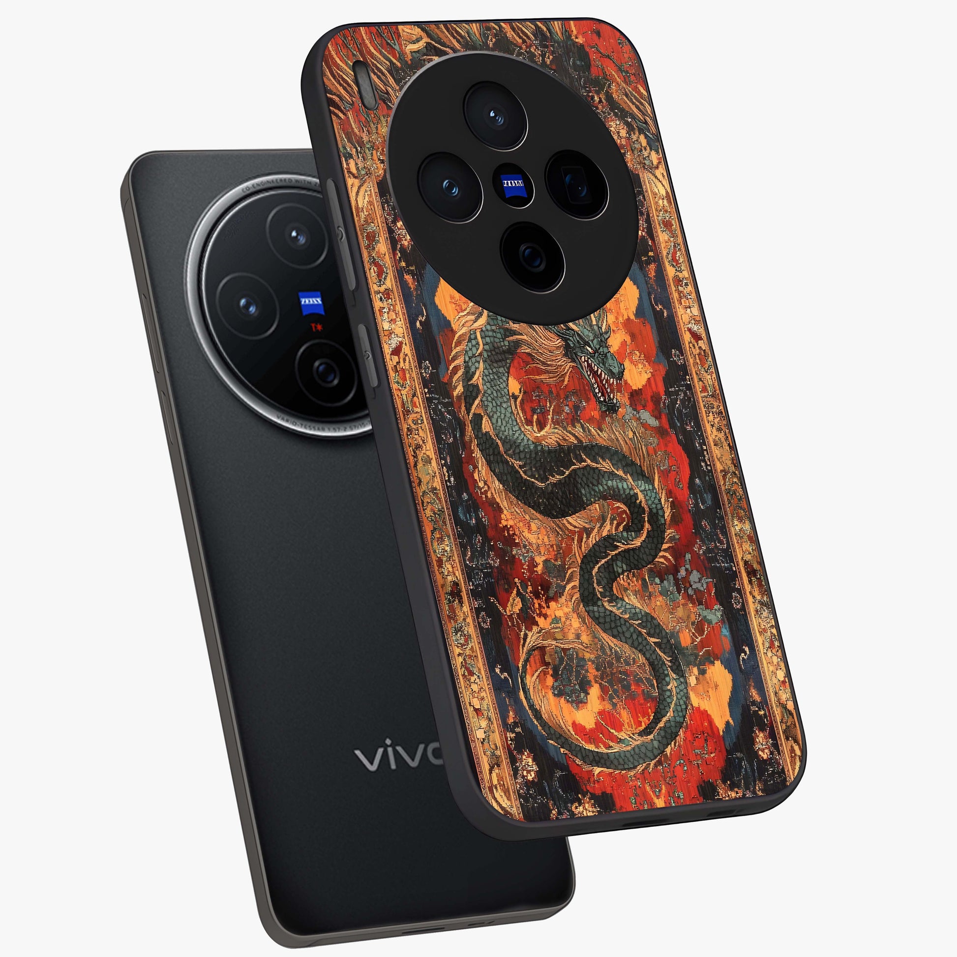 Inferno Dragon Soul Glass Case displayed in angled mockup highlighting powerful dragon illustration with inferno aesthetic.