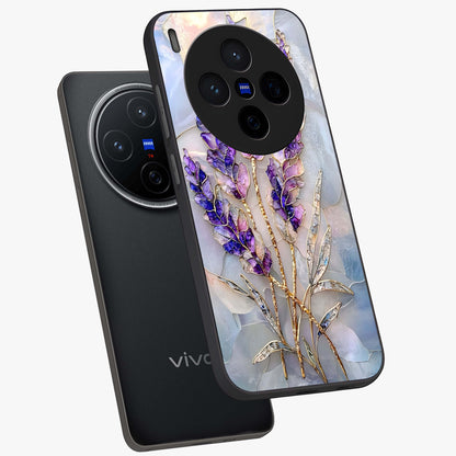 Lavender Dream Glow Glass Case displayed in angled mockup highlighting dreamy purple glow design with soft artistic style.