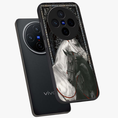 Majestic Ride Legacy Glass Case displayed in angled mockup highlighting sleek vehicle design with bold racing aesthetic.