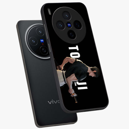 Midnight Blade Resolve Glass Case displayed in angled mockup highlighting powerful blade illustration with dramatic dark aesthetic.