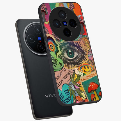 Mystic Eye Wonderland Glass Case displayed in angled mockup highlighting magical eye illustration with dreamy aesthetic.
