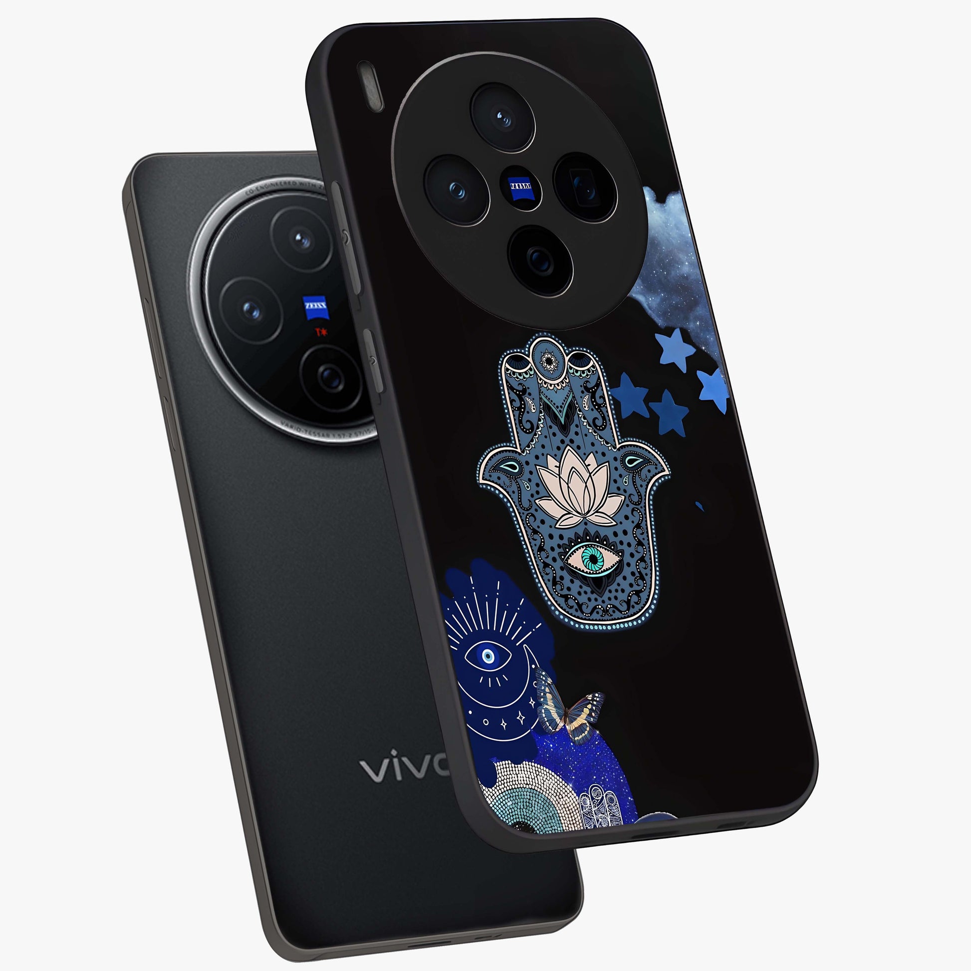 Mystic Hand Aura Glass Case displayed in angled mockup highlighting magical aura design with spiritual aesthetic style.