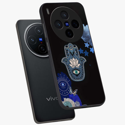 Mystic Hand Aura Glass Case displayed in angled mockup highlighting magical aura design with spiritual aesthetic style.