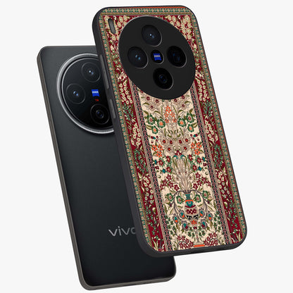 Persian Inspired Glass Case displayed in angled mockup highlighting intricate traditional design with elegant cultural aesthetic.