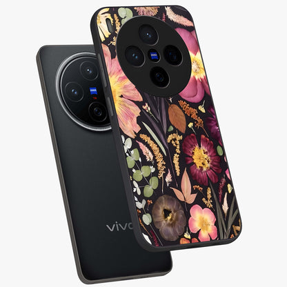 Petal Dream Tapestry Glass Case displayed in angled mockup highlighting decorative petal pattern with elegant botanical aesthetic.