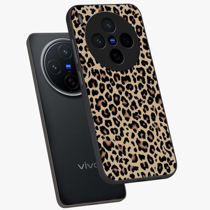 Savage Chic Pattern Glass Case displayed in angled mockup highlighting bold fashion inspired design with chic aesthetic.