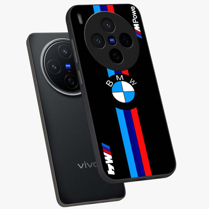Turbo BMW Beast Glass Case displayed in angled mockup highlighting sleek racing car design with bold automotive aesthetic.