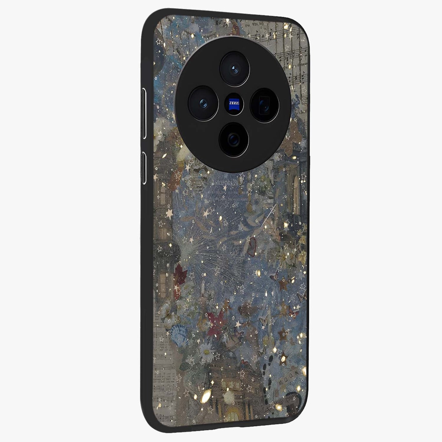 Aesthetic Astrolophia Glass Case upright view showcasing soft aesthetic theme with stylish modern look.