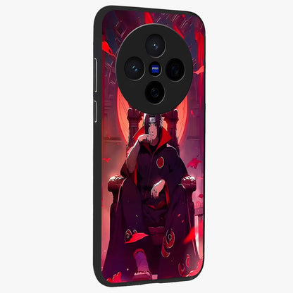 Blood Moon Sovereign Glass Case upright view showcasing powerful moon inspired artwork with cosmic aesthetic style.