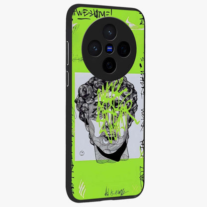Neo Graffiti Rebellion Glass Case upright view showcasing colorful graffiti artwork with bold modern street style.