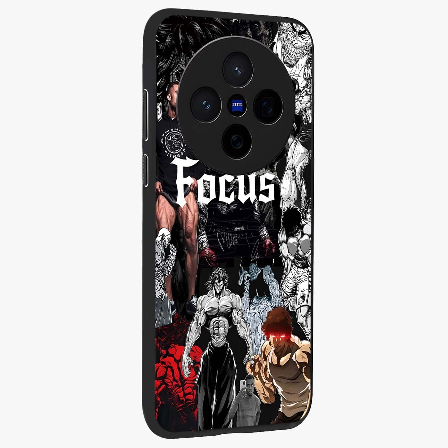 Relentless Power Focus Glass Case upright view showcasing strong inspirational artwork with powerful focus theme.